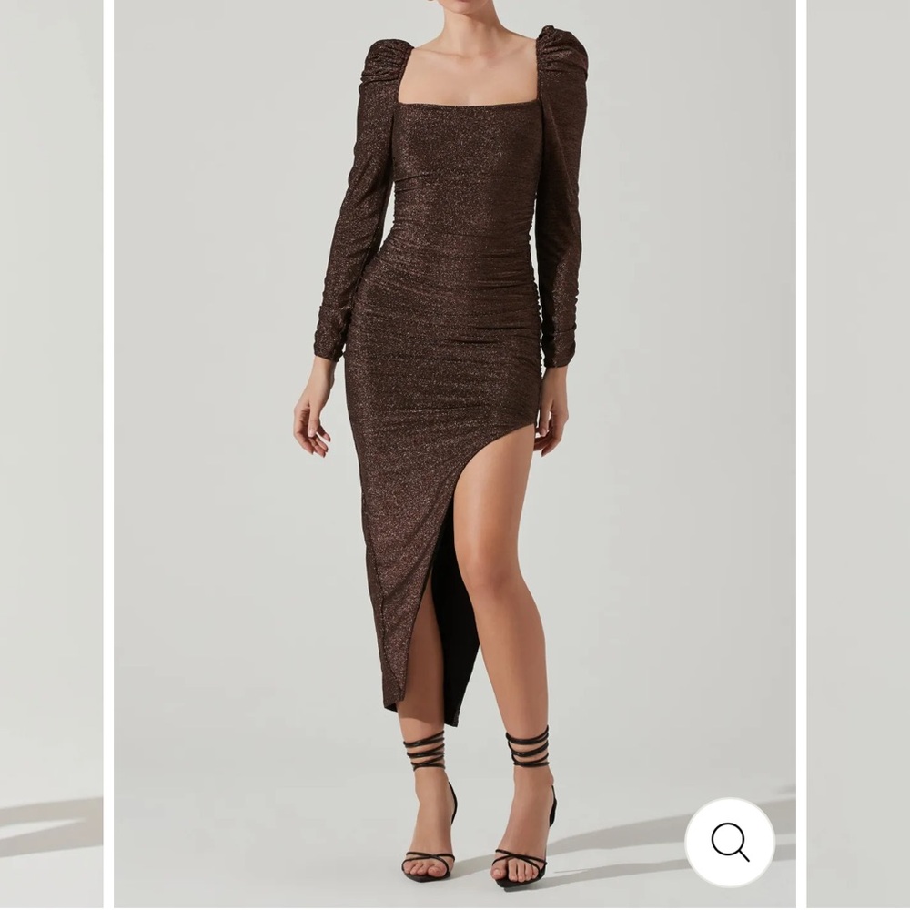 ASTR Brown Vanozza Dress